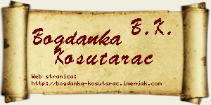 Bogdanka Košutarac vizit kartica
